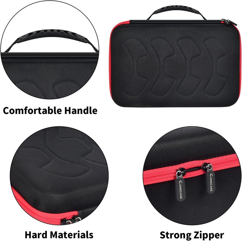 Comecase Travel Case for 4-Pairs Multiple Ski Googles, Portable Snowboard Snow Glasses Protective Storage Bag with Mesh Pocket for gloves, Veil, Spray & Accessories-Black (Case Only) - Image 4